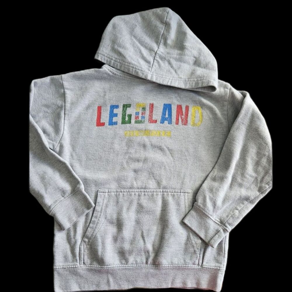 Youth Medium LegoLand Gray Hoodie Sweatshirt